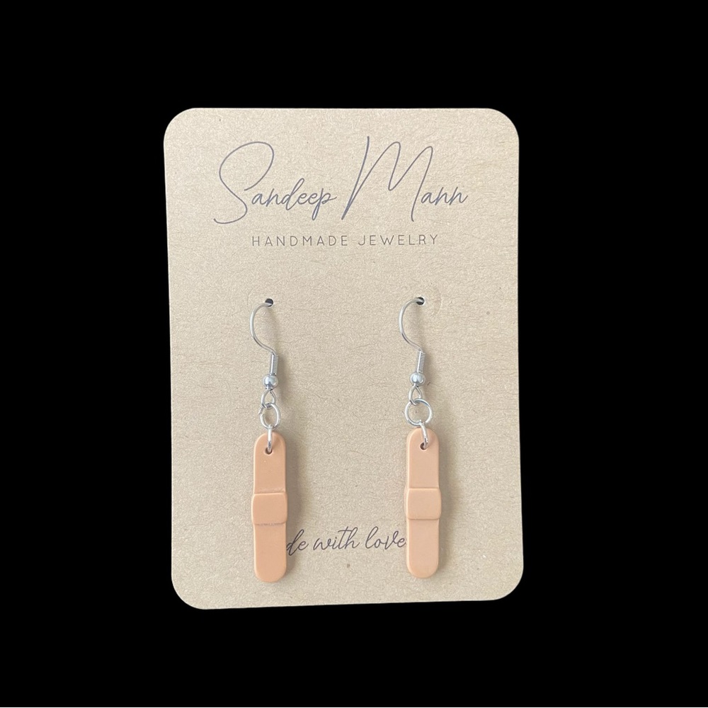 Cute handmade band-aid earrings